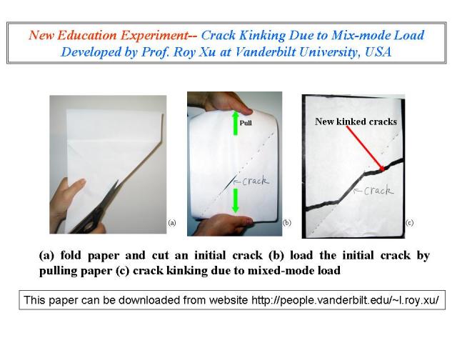 mixed-mode crack of paper 
